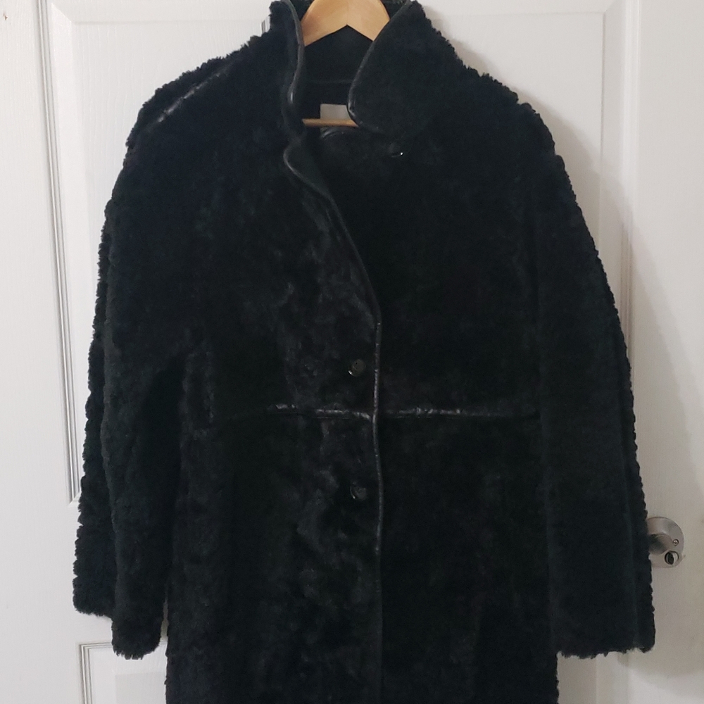 HM Black Teddy Jacket Plush Cozy Outerwear